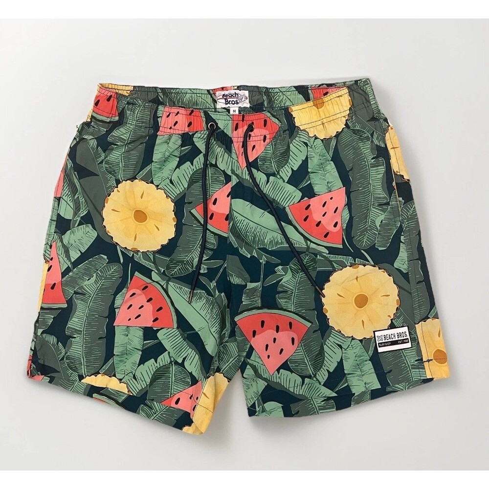 Beach Bros Mens Swim Trunks Floral Medium‎